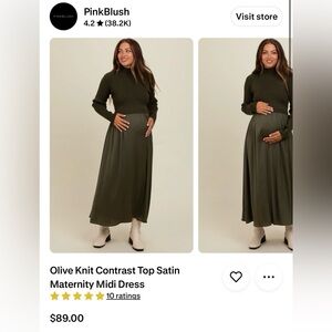 PinkBlush Maternity Mid Dress